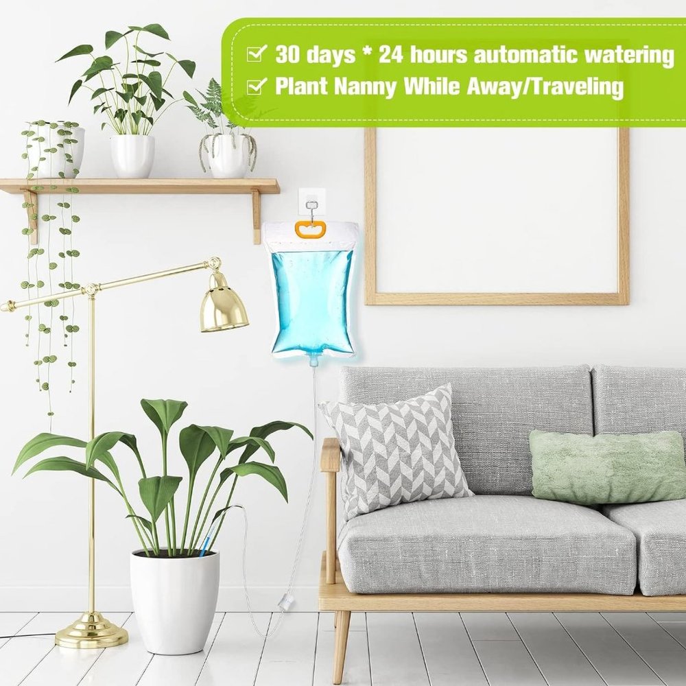3.5L IV Plant Life Drip Watering Bag with Adjustable Automatic Plant Watering